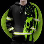 6 Hi Vis Hoodie Reflective America Flag Patriotic Custom Name