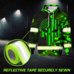6 Hi Vis Hoodie Reflective Black And Camo Pattern Skull Custom Name Safety Workwear