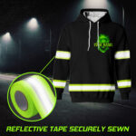 6 Hi Vis Hoodie Reflective Black Pattern Skull Custom Name Safety Workwear 040