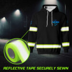 6 Hi Vis Hoodie Reflective Black Pattern Skull Custom Name Safety Workwear