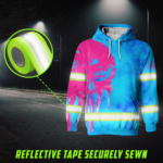 6 Hi Vis Hoodie Reflective Pattern Skull Custom Name Safety Workwear 034