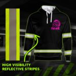 6 Hi Vis Hoodie Reflective Skull In My Next Life I Want To Be Pink Neon 008