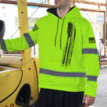 6 High Visibility Hoodie, Waterproof Reflective 52