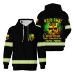 Hi Vis Hoodie Black Skull Strong Custom Name Reflective Safety Workwear 1