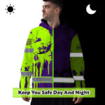 Hi-Vis-Hoodie-Reflective-Black-Pattern-Skull-Custom-Name-Safety-Workwear-For-Workers,-Runners,-Truckers,-Skull-Lovers-3