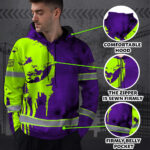 Hi-Vis-Hoodie-Reflective-Black-Pattern-Skull-Custom-Name-Safety-Workwear-For-Workers,-Runners,-Truckers,-Skull-Lovers-4