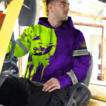 Hi-Vis-Hoodie-Reflective-Black-Pattern-Skull-Custom-Name-Safety-Workwear-For-Workers,-Runners,-Truckers,-Skull-Lovers-5