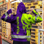 Hi-Vis-Hoodie-Reflective-Black-Pattern-Skull-Custom-Name-Safety-Workwear-For-Workers,-Runners,-Truckers,-Skull-Lovers-7