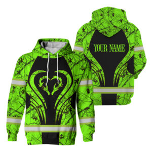 Hi Vis Hoodie Reflective Deer Hunting Safety Workwear For Hunters Workers, High Visibility Shirts Class 3