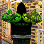 Hi-Vis-Hoodie-Reflective-Tapes-Wolf-Tattoo-Viking-Symbol-Green-Neon-7