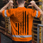 Hi-Vis-Shirt-Reflective-Orange-Neon-Strong-Skull-US-Flag-Custom-Name-4
