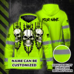 High-Visibility-Hoodie-Green-Reflective-Skull-Safety-Shirt-For-Workers,-Runners,-Truckers,-Skull-Lovers-2