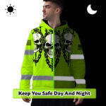 High-Visibility-Hoodie-Green-Reflective-Skull-Safety-Shirt-For-Workers,-Runners,-Truckers,-Skull-Lovers-3
