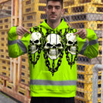 High-Visibility-Hoodie-Green-Reflective-Skull-Safety-Shirt-For-Workers,-Runners,-Truckers,-Skull-Lovers-6
