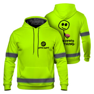 Work Uniform High Visibility Hoodie Custom Company Name, Logo For Workers, Runners, Cyclists, Trucker, Operator, Patriotic