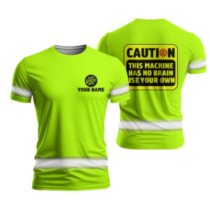 Hi Vis Work Shirt About Construction, Reflective Custom Name and Logo For Workers, Runners, Patriotic