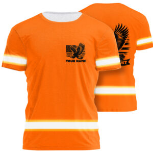 Orange Reflective Shirt Neon Reflective Eagles Customize Name