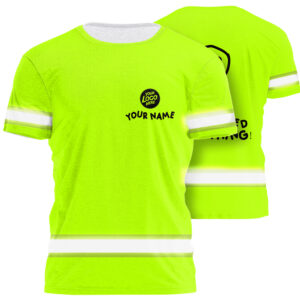 High Visibility Shirt Green Neon Reflective You Dropped Something Custom Name, Logo, High Visibility Shirts Green Neon Reflective, I'm Here Because You Broke Something Custom Name, Logo, Hi Vis Shirts Funny