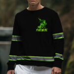 Hi Vis Long Sleeve Shirt Reflective Skull Make It Happen Green Neon 5
