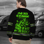 Hi Vis Long Sleeve Shirt Reflective Skull Make It Happen Green Neon 6