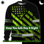 Hi Vis Long Sleeve Shirt Reflective Green Neon Flag Custom Name 3