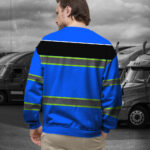 Hi Vis Long Sleeve Shirts Reflective Blue Line Custom Name Safety 6