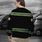 Hi Vis Long Sleeve Shirts Reflective Warrior US Flag Safety Workwear 6