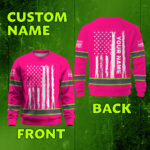 Hi Vis Long Sleeves Shirt Reflective Tapes Pink Neon Flag Custom 3