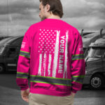 Hi Vis Long Sleeves Shirt Reflective Tapes Pink Neon Flag Custom 6