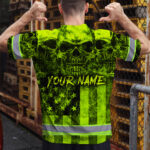 Hi-Vis-Shirt-Reflective-Green-Skull-US-Flag-Custom-Name-Safety-Workwear-4