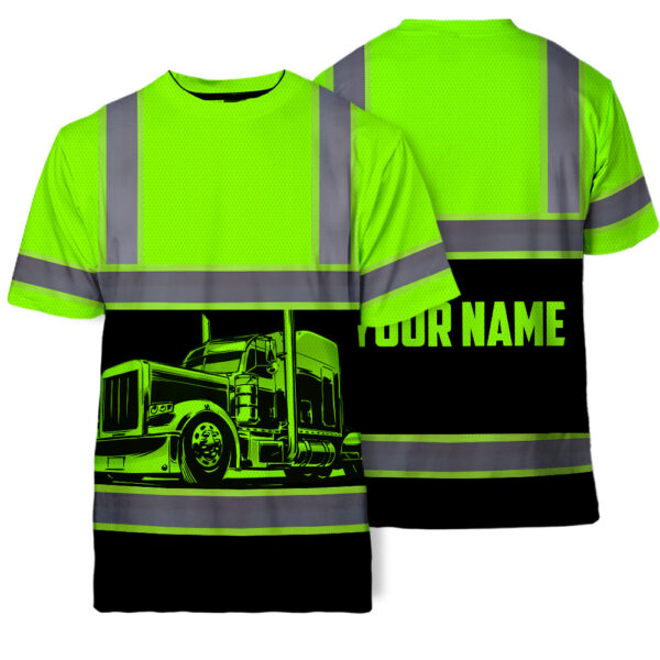 Hi-Vis-Shirt-Reflective-Tapes-Green-Semi-Truck-Driver-Custom-Name-Safety-1