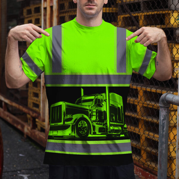 Hi-Vis-Shirt-Reflective-Tapes-Green-Semi-Truck-Driver-Custom-Name-Safety-2