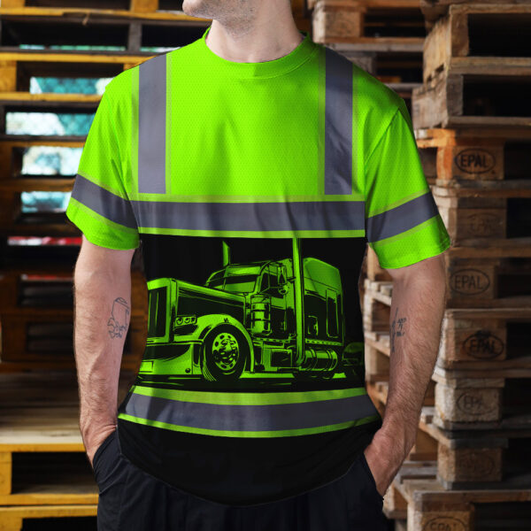 Hi-Vis-Shirt-Reflective-Tapes-Green-Semi-Truck-Driver-Custom-Name-Safety-4