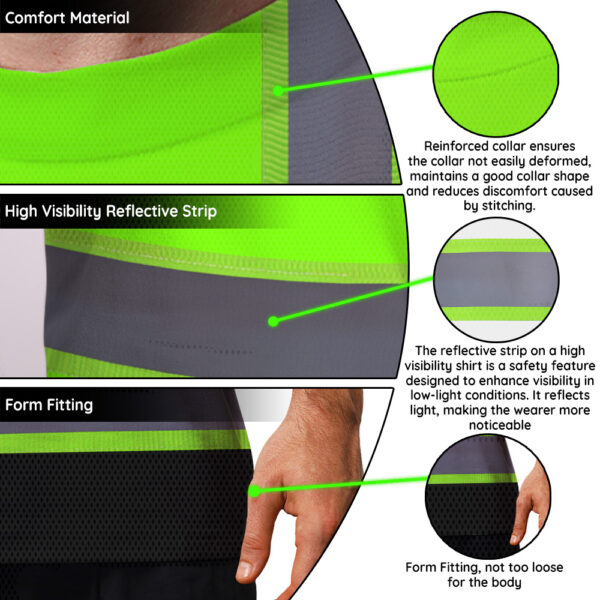 Hi-Vis-Shirt-Reflective-Tapes-Green-Semi-Truck-Driver-Custom-Name-Safety-6
