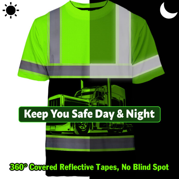 Hi-Vis-Shirt-Reflective-Tapes-Green-Semi-Truck-Driver-Custom-Name-Safety-7