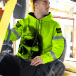 Hi-Vis-Zip-Hoodie-Reflective-Tapes-Black-Skull-US-Flag-Safety-Workwear-5