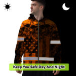 Hi-Vis-Zip-Hoodie-Reflective-Tapes-Orange-Skull-US-Flag-Safety-Workwear-2