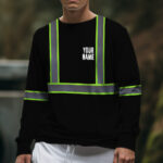 High Visibility Reflective Black Custom Name Long Sleeve Safety Workwear 5