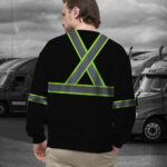 High Visibility Reflective Black Custom Name Long Sleeve Safety Workwear 6
