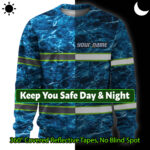 High Visibility Reflective Blue Custom Name Long Sleeve Safety 2
