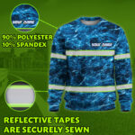 High Visibility Reflective Blue Custom Name Long Sleeve Safety 4