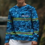 High Visibility Reflective Blue Custom Name Long Sleeve Safety 5