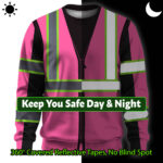 Pink Hi Vis Workwear Custom Safety Workwear Long Sleeve Shirt 2