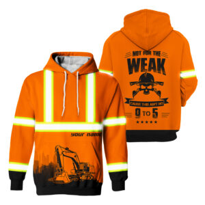 Hi Vis Hoodie Reflective Operator Not For The Weak Custom Name Safety Workwear For Workers, Runners, Cyclists, Patriotic