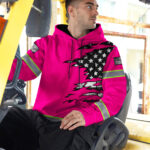 Hi-Vis-Hoodie-Reflective-Scratch-Pink-Neon-US-Flag-Custom-Name-5