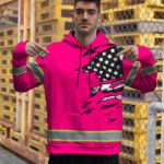 Hi-Vis-Hoodie-Reflective-Scratch-Pink-Neon-US-Flag-Custom-Name-6