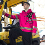 Hi-Vis-Hoodie-Reflective-Scratch-Pink-Neon-US-Flag-Custom-Name-8