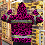 Hi-Vis-Hoodie-Reflective-Tapes-Pink-Leopard-Safety-Workwear-6
