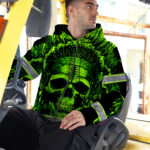 Hi-Vis-Zip-Hoodie-Reflective-Green-Neon-Skull-Native-Custom-Name-Safety-Workwear-For-Workers,-Runners,-Cyclists,-Skull-Lover-5
