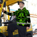 Hi-Vis-Zip-Hoodie-Reflective-Green-Neon-Skull-Native-Custom-Name-Safety-Workwear-For-Workers,-Runners,-Cyclists,-Skull-Lover-8